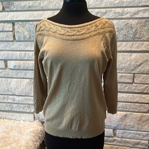 Worthington gold long sleeve sweater